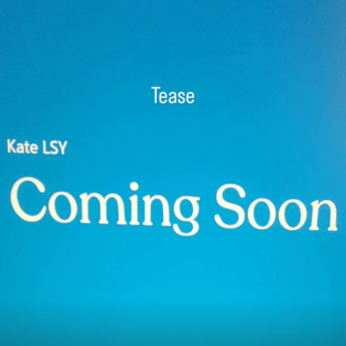 Screenshot of the blue WordPress view of a blog that is coming soon. It's a tease for Kate LSY that is coming soon. 